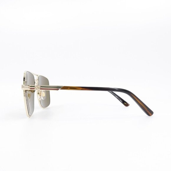Gucci GG1289 Navigator Sunglasses Gold Brown OS - Picture 16 of 16